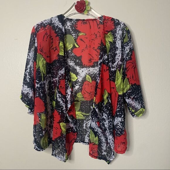 CoverUp Kimono Open-front Floral print - Picture 2 of 5